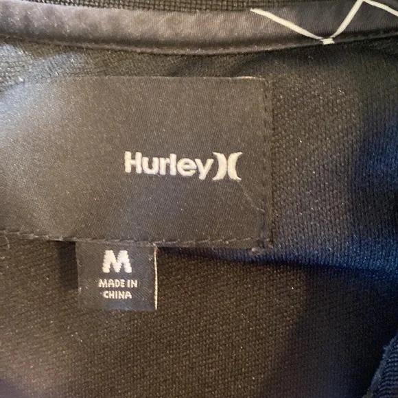 Hurley Jacket Lightweight Medium M Black EUC Zip Up - Picture 5 of 6